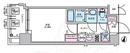 プレサンスブルーム東三国 1Kの間取図画像