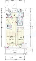プレサンス新大阪ジェイズ 1LDKの間取図画像