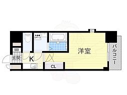 エスリードレジデンス新大阪PRIME 1Kの間取図画像