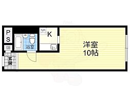 チサン第8新大阪 ワンルームの間取図画像