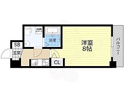 SEST新大阪 1Kの間取図画像