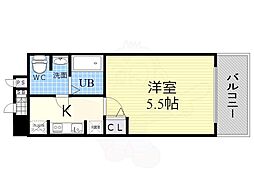 アドバンス新大阪5 1Kの間取図画像