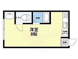 ヴィラナリー淡路 ワンルームの間取図画像