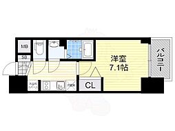 プレサンス新大阪ストリーム 1Kの間取図画像