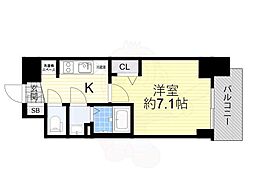 プレサンス新大阪ストリーム 1Kの間取図画像