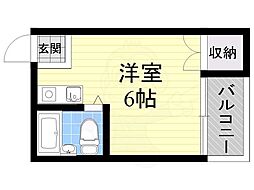 イオ・ネクスト菅原 ワンルームの間取図画像