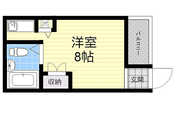 ハイツ芳 ｜大阪府大阪市淀川区西宮原１丁目(賃貸マンション1R・6階・18.00㎡)の写真 その2