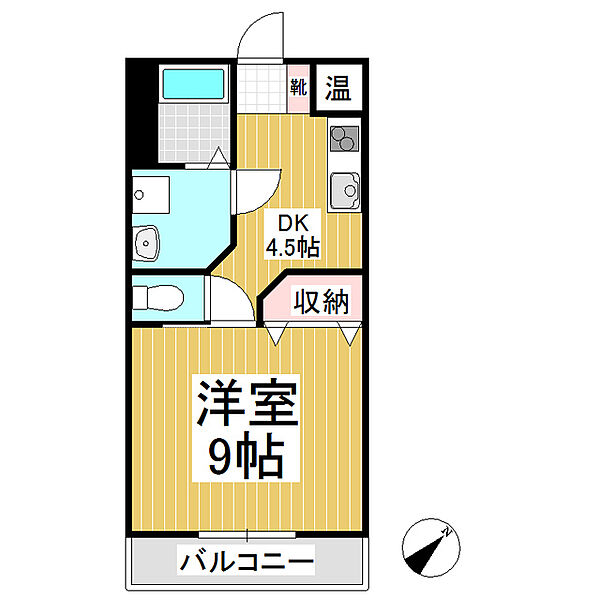 タクビル2 ｜長野県飯田市松尾常盤台(賃貸マンション1DK・4階・33.00㎡)の写真 その2