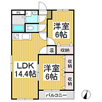 ガーデンハイム樗1番館  ｜ 長野県飯田市鼎下山（賃貸マンション2LDK・1階・60.19㎡） その2