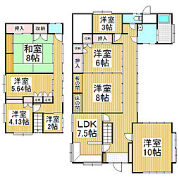 滝の沢戸建 6DKの間取り