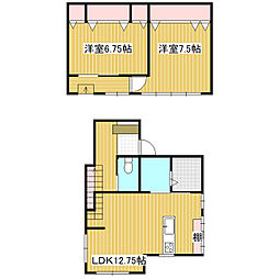 松尾久井住宅 2LDKの間取り