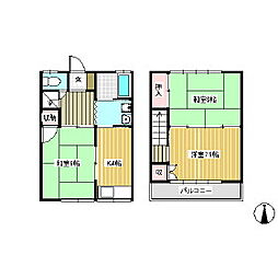 メイゾン・ドゥ・あやね 1階3Kの間取り