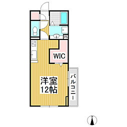 グランテラス上郷 2階ワンルームの間取り