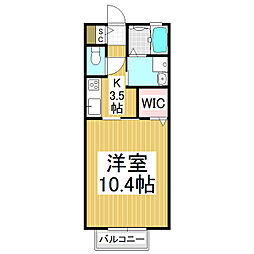 グランシャリオ 1Kの間取図画像