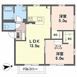 フレグランス清風 2LDKの間取図画像