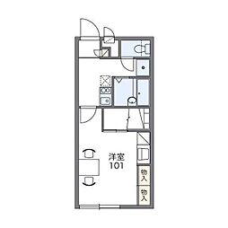 レオパレスwith 1Kの間取図画像
