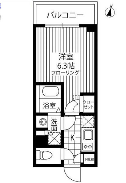 神奈川県横浜市中区山下町(賃貸マンション1K・11階・20.70㎡)の写真 その2