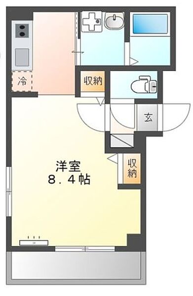 神奈川県横浜市中区本牧町1丁目(賃貸マンション1K・4階・28.65㎡)の写真 その2