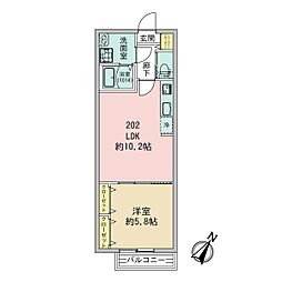 (仮称)新狭山3丁目新築アパート 1LDKの間取図画像