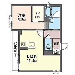SolCubano3 1LDKの間取図画像