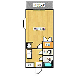 カスティール・イン宇都宮 1Kの間取図画像