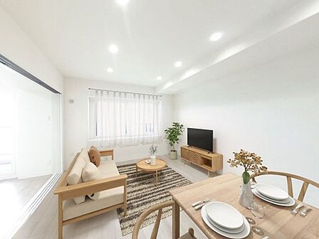 CG合成で家具を配置したイメージです。