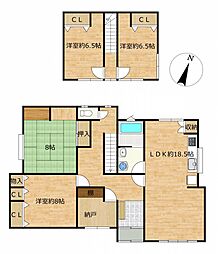 十和田市西十一番町　戸建て 4SLDKの間取り