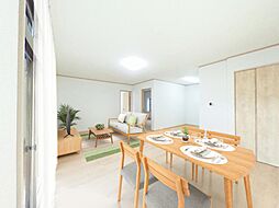 三戸郡五戸町字地蔵岱　戸建て 4SLDKのリビング/ダイニング