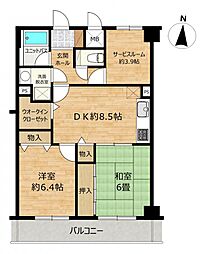 ダイアパレス沼垂四ツ角 1SLDKの間取図画像