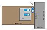 その他：【敷地図】高床内に並列2台駐車可能です。シャッター前に横付け1台、計3台停められます。