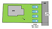 【区画図】幅員約4.2ｍの公道に接しています。並列4台駐車可能です。