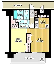 グリーンミユキ小山 1LDKの間取図画像