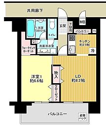 グリーンミユキ小山 1LDKの間取図画像