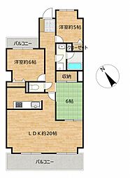 ダイアパレス土浦 4LDKの間取図画像