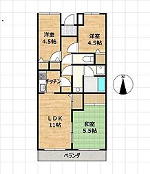 パスコグランドマンション新沼津 3LDKの間取図画像