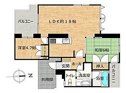 土清水山手ハウス 2LDKの間取図画像