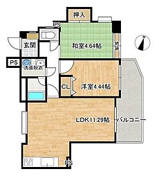 ダイアパレス間明 2LDKの間取図画像