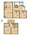 間取り：【間取図】4SLDKの間取りになります。1Fにはリビングと和室2部屋、2Fには洋室1部屋と和室1部屋がございます。