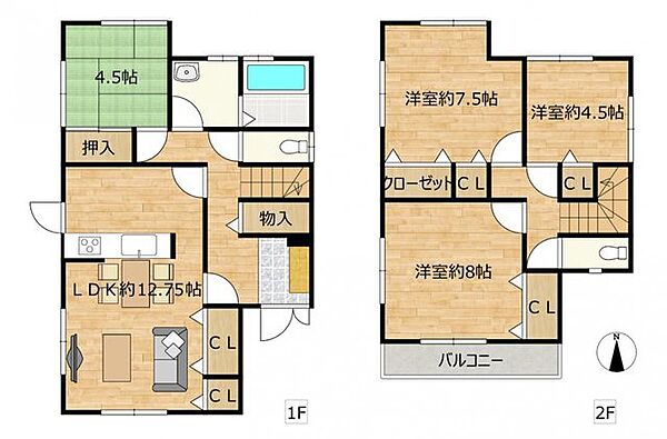 間取りを拡大表示