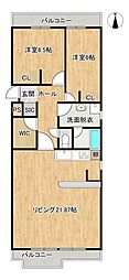 藤和明石公園ハイタウンパート2 2LDKの間取図画像