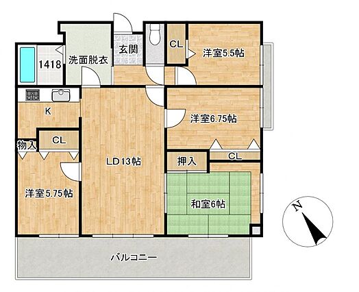 現況の間取り図...