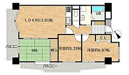 エクレール徳力 3LDKの間取図画像