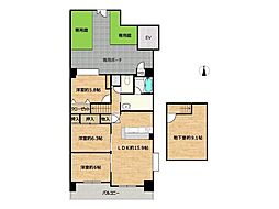 グランディア土居田 3SLDKの間取図画像