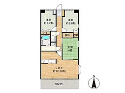ダイアパレス久万ノ台 3LDKの間取図画像