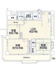 本町サンライズ・アペリオ 3LDKの間取図画像