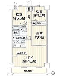 ライオンズマンション松山本町 3LDKの間取図画像