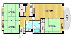 サントピアマンションユニテック2 3LDKの間取図画像
