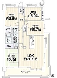 ダイアパレス大橋南弐番館 4LDKの間取図画像