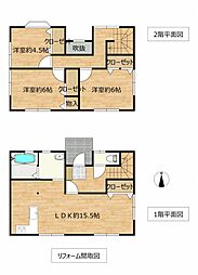 中津市大字加来　戸建て 3LDKの間取り