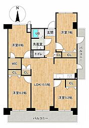 アーバン明治2番館 4LDKの間取図画像
